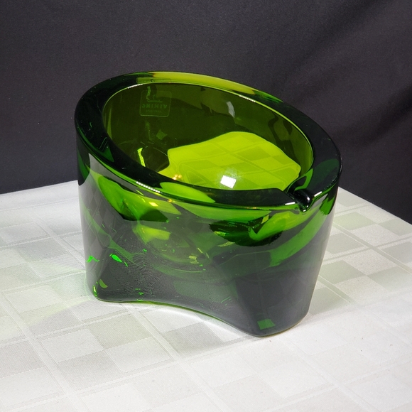 Vintage Viking Emarld Green Ashtray - Picture 2 of 5